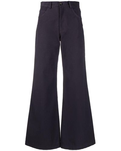 Societe Anonyme Pantalon en coton à coupe ample - Bleu