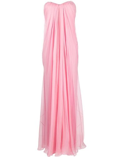 Alexander McQueen Strapless Maxi-jurk - Roze