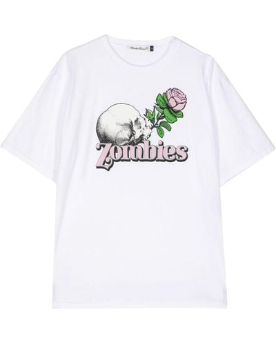Undercover Zombies graphic-print cotton T-shirt - Blanco