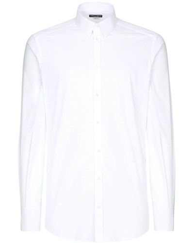 Dolce & Gabbana Long-sleeve Poplin Shirt - White