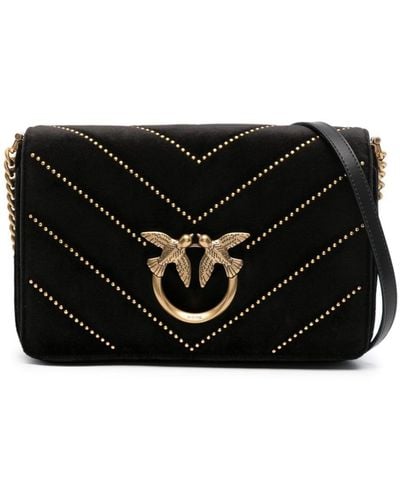 Pinko Love Studded Shoulder Bag - Black