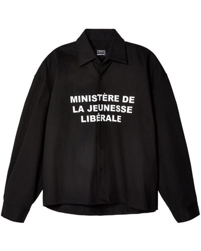 Liberal Youth Ministry Camicia con stampa Ministère - Nero