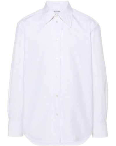 Bottega Veneta Decorative-stitching Cotton Shirt - White