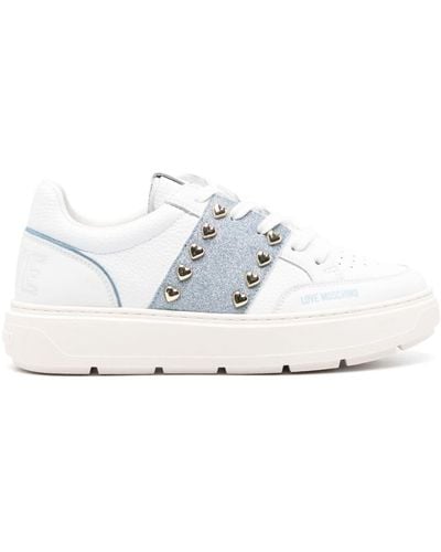 Love Moschino Leren Sneakers - Wit