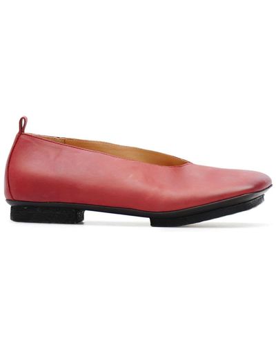 Uma Wang Stone Ballet Leather Ballerina Shoes - Red
