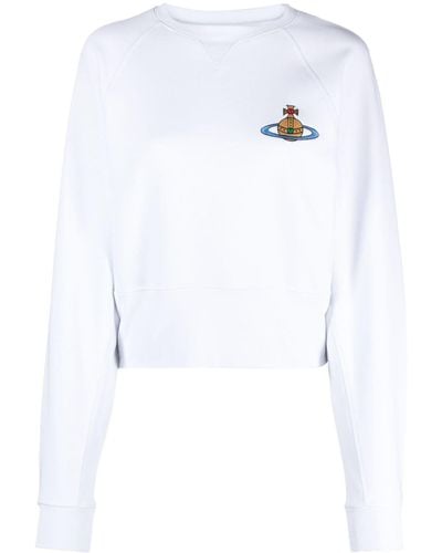 Vivienne Westwood Sweatshirt mit Orb-Stickerei - Weiß
