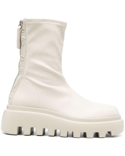 Vic Matié Square-toe Leather Boots - White