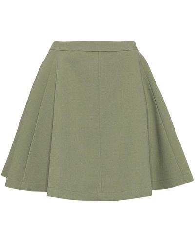 Ami Paris High-waisted Godet Skirt - Green