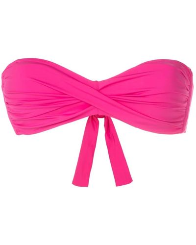 Amir Slama Twist-detail Strapless Bikini Top - Pink