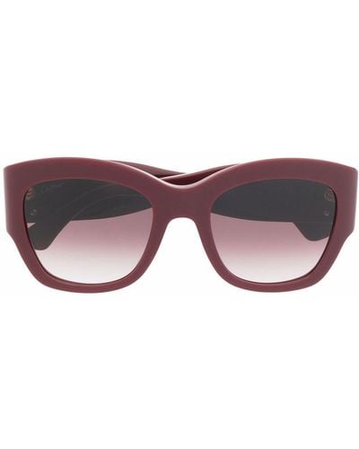 Cartier Cat-eye-frame Tinted Sunglasses - Red