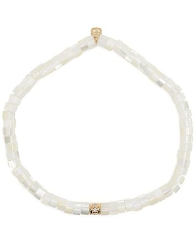 Sydney Evan Bracelet en or 14ct orné de perles et de diamants - Blanc