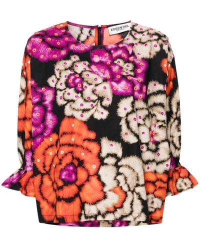 Essentiel Antwerp Fulberry Blouse Met Pailletten - Roze