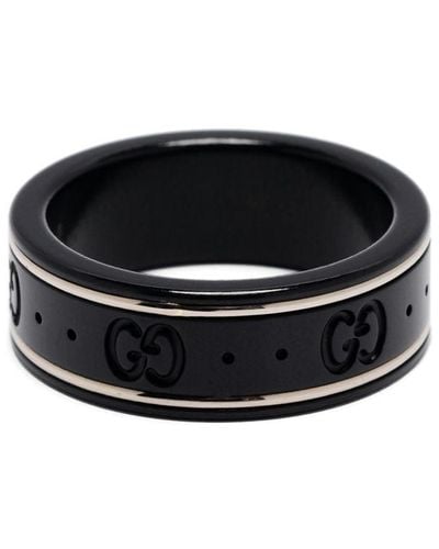 Gucci 18kt Witgouden Ring - Zwart