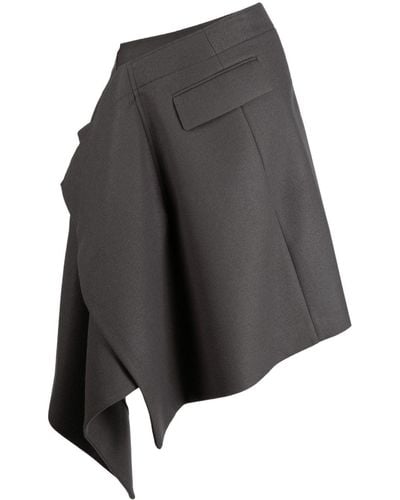 Sacai Asymmetric Tailored Midi Skirt - Grey