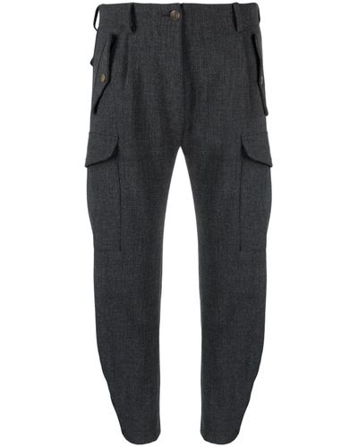..,merci Multi-pocket Tapered Trousers - Grey