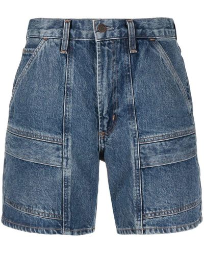 Agolde Shorts denim in stile cargo - Blu