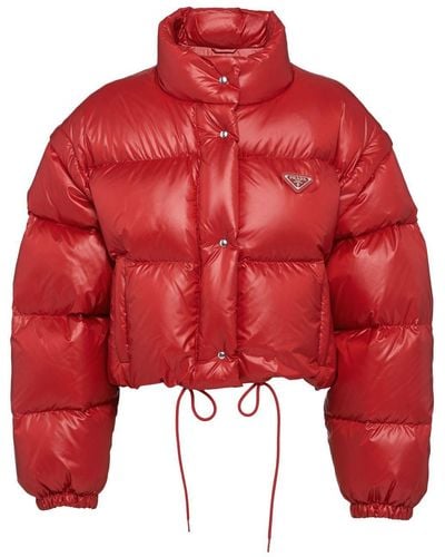 Prada Re-nylon Detachable-sleeve Jacket - Red