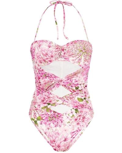 Giambattista Valli Saint-rémy Cut-out Swimsuit - Pink