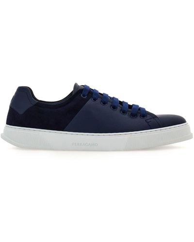 Ferragamo Leren Sneakers - Blauw