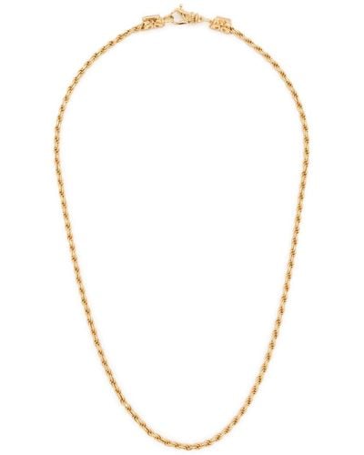 Emanuele Bicocchi Small Gold Rope Chain Necklace - White