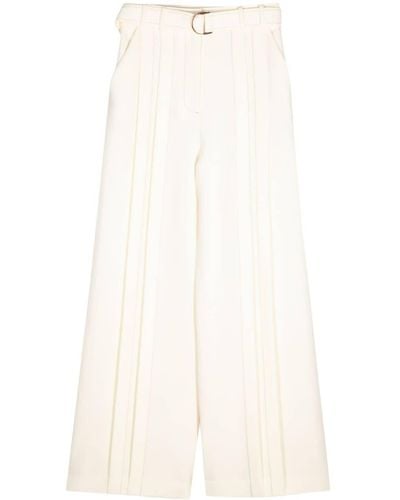 Acler Belted Wide-leg Trousers - Natural