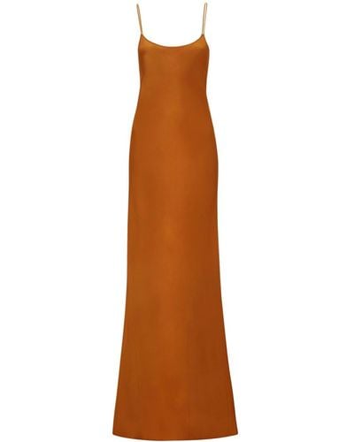 Victoria Beckham Floor-Length Cami Dress - Marrone