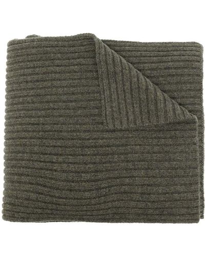 N.Peal Cashmere Chunky Rib-knit Scarf - Green