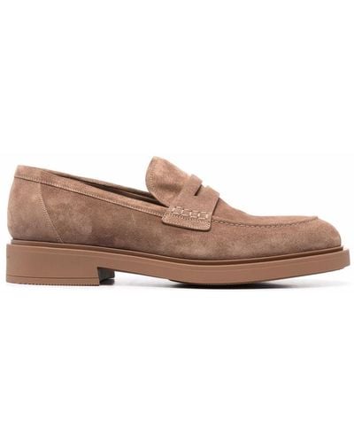 Gianvito Rossi Harris Penny-slot Loafers - Brown