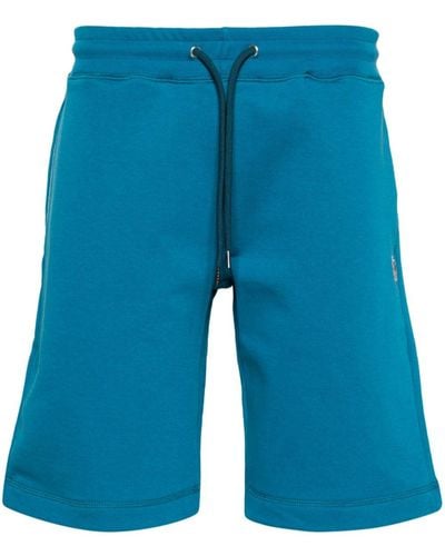 PS by Paul Smith Zebra-patch Cotton Shorts - Blue