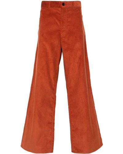 Marni Pantalon évasé en velours côtelé - Orange
