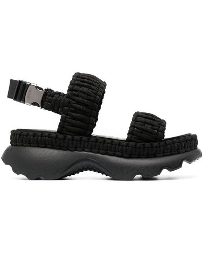 Moncler Belay Woven Sandals - Black