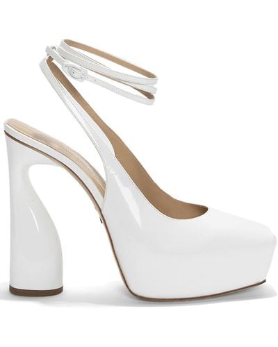 Paul Andrew Levitate 130mm Patent Leather Court Shoes - White