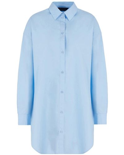 Armani Exchange Camisa con parche del logo - Azul
