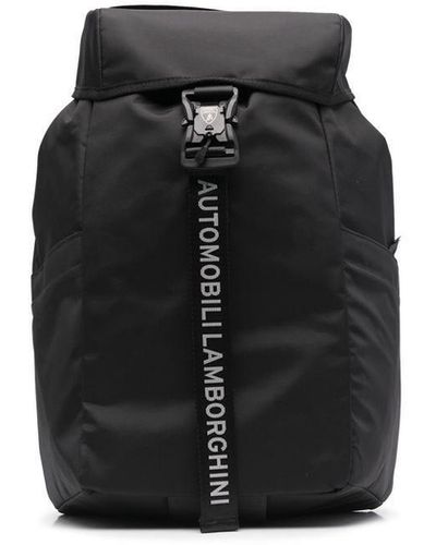 Automobili Lamborghini Medium Logo-print Backpack - Black