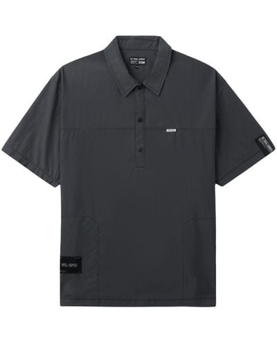 Izzue Logo-appliquéd Polo Shirt - Black