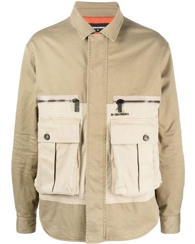 DSquared² Two-tone flap-pocket jacket - Neutro