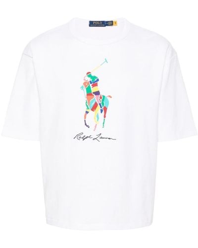 Polo Ralph Lauren T-Shirt mit Polo Pony-Print - Weiß
