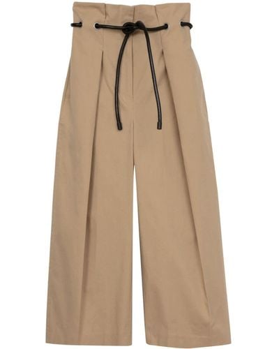 3.1 Phillip Lim Wide-leg Cropped Trousers - Natural
