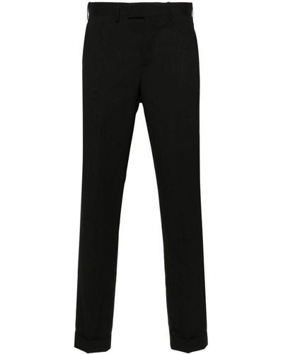 PT Torino Wool Tapered Trousers - Black