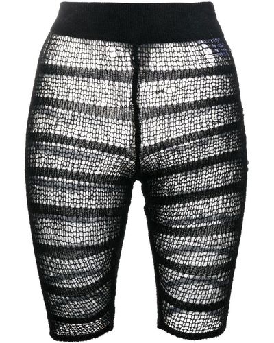 VITELLI Open Knit Cycling Shorts - Gray