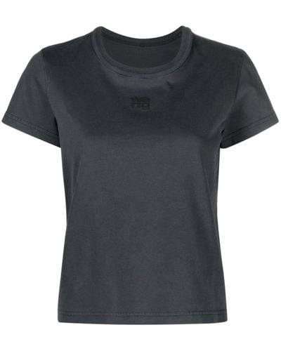 Alexander Wang Embossed Logo T-shirt Clothing - Black
