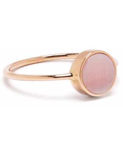 Ginette NY 18kt Rose Gold Mini Ever Mother-of-pearl Disc Ring - Pink