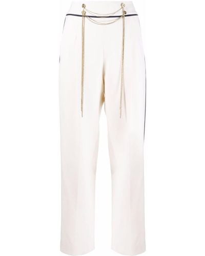 Oscar de la Renta Chain-detail Tailored Trousers - Multicolour