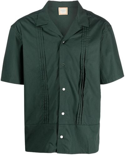 Drole de Monsieur Hemd mit Faltendetail - Grün