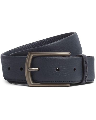ZEGNA Leather Buckle-fastening Belt - Blue