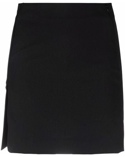 Ami Paris High-waisted Slit-detail Miniskirt - Black