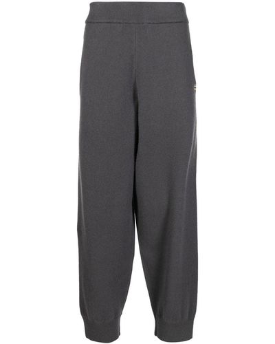 Extreme Cashmere Knit Track Trousers - Grey