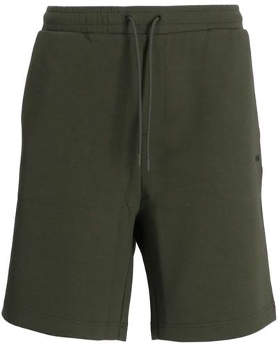 BOSS Elasticated-waist Jersey Shorts - Green