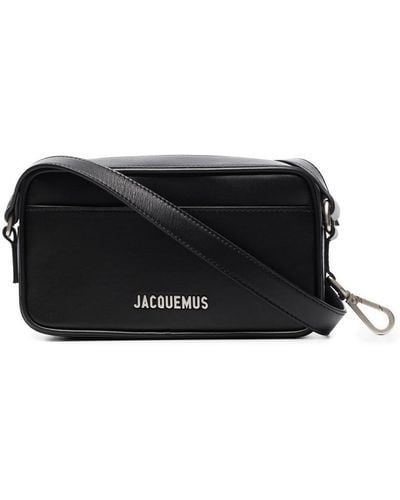 Jacquemus Sac porté épaule Le Baneto à plaque logo - Noir