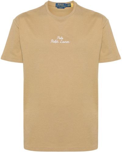 Polo Ralph Lauren T-shirt en coton à logo brodé - Neutre